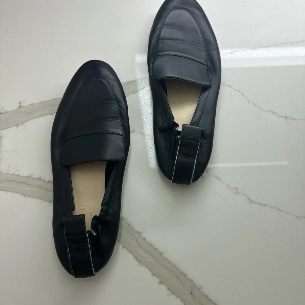Everlane Black Loafers Sleek Glove Slip-Ons - Picture 2 of 4